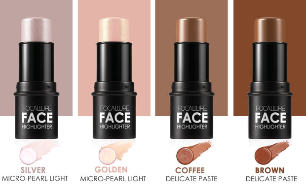 FOCALLURE Highlighter Makeup Glitter Contouring Bronzer For Face