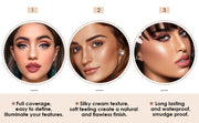 FOCALLURE Highlighter Makeup Glitter Contouring Bronzer For Face