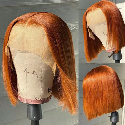 Honey Blond Short Lace Front Bob Wig