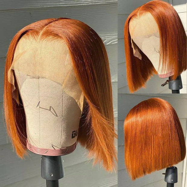 Honey Blond Short Lace Front Bob Wig