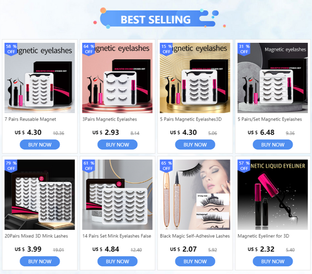 Magnetic Eyelashes, Waterproof Liquid Eyeliner With Tweezer Makeup Set