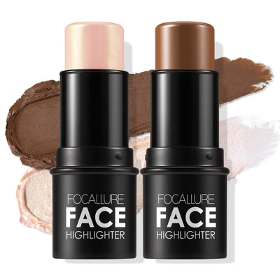 FOCALLURE Highlighter Makeup Glitter Contouring Bronzer For Face