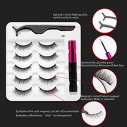 Magnetic Eyelashes, Waterproof Liquid Eyeliner With Tweezer Makeup Set