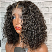 Water Wave Short Bob Curly Wig 13x4 Lace Frontal Wigs