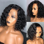 Water Wave Short Bob Curly Wig 13x4 Lace Frontal Wigs